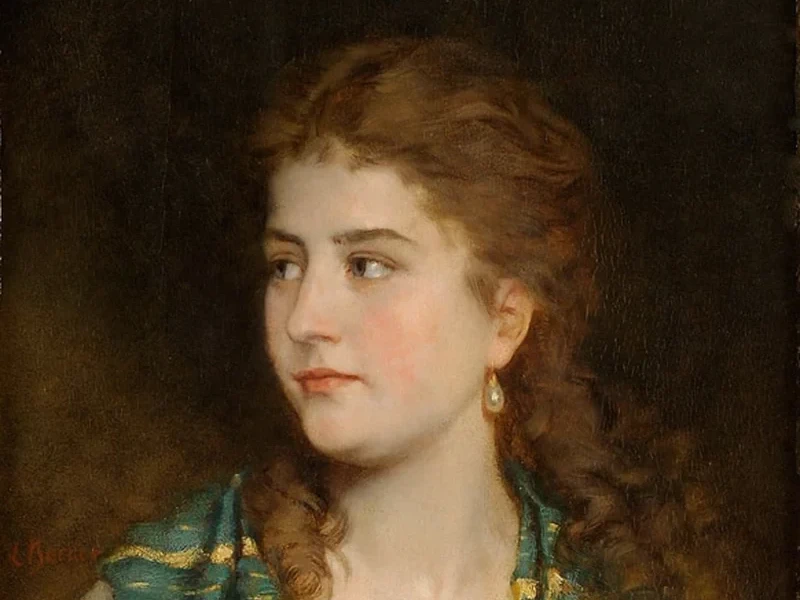 1862-Carl Becker - Ritratto di donna